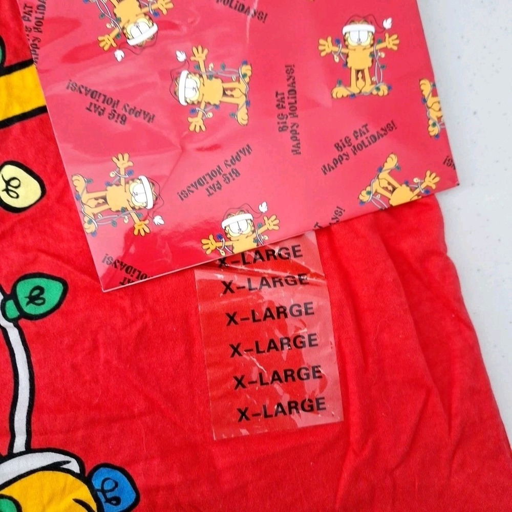 Vtg GARFIELD the Cat PAWS Boxers Mens XL Christmas Underwear W/ GIFT BAG, NWT - Picture 10 of 13